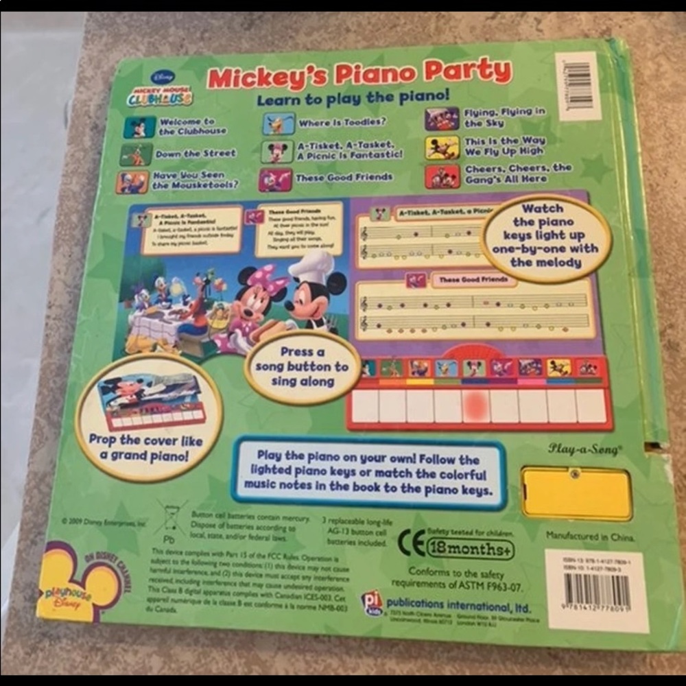 Disney- Mickey Mouse ClubHouse-"Mickey,s Piano Party" - Picture 3 of 3
